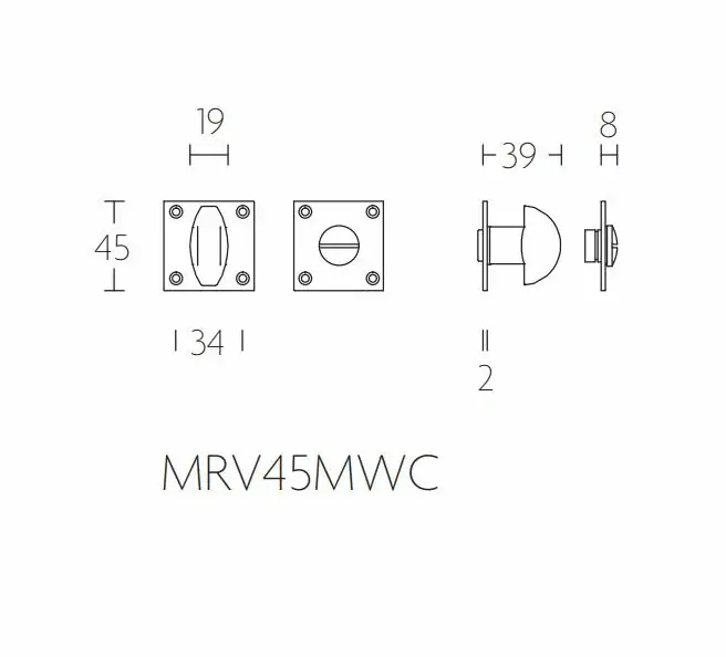 Toiletgarnituur TIMELESS MRV45MWC messing ongelakt Favoriet