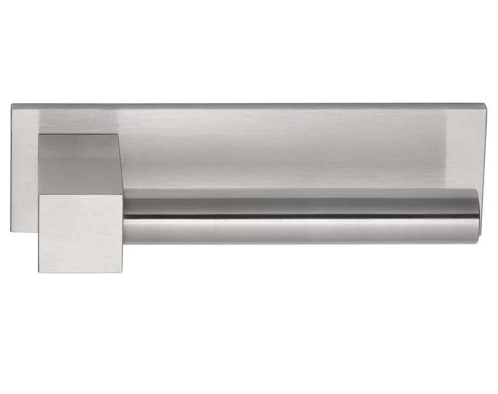 Betrouwbaar Deurklink BOBBY EK100G massief geveerd op horizontaal schild mat rvs