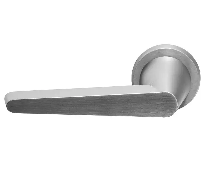 Enkele deurklink links CONE OH101 op rozet mat rvs Veilige Betaling