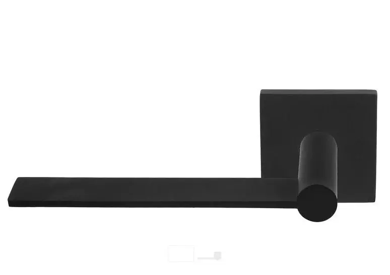 Enkele deurklink links EDGY EGQ50 op rozet mat zwart Express Levering