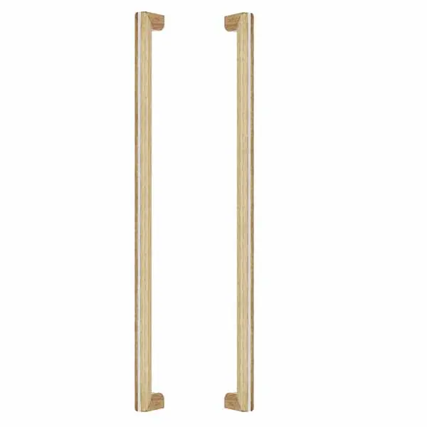 Set deurgrepen PIET BOON PB422 PA 480 mm mat rvs/eikenhout Premium