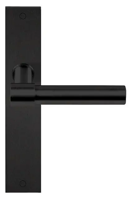 Premium Deurklink op schild toiletsluiting PIET BOON PBL20XLP236 WC63/8 mat zwart