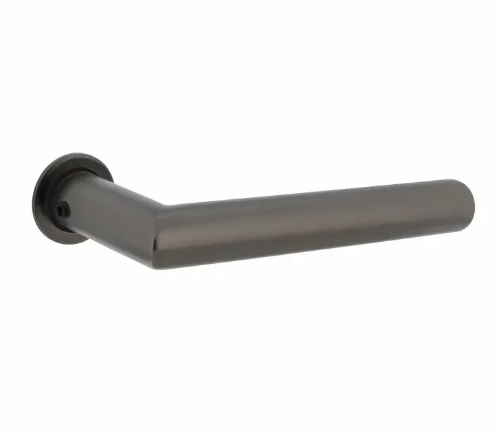 Tijdelijk Beschikbaar Intersteel deurklink Jura met platte ronde rozetten zelfklevend ø30mm antraciet grijs