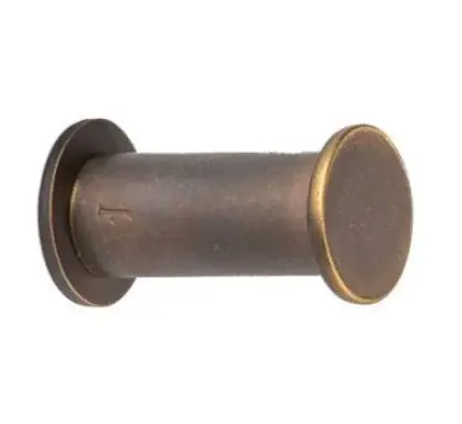 Gecertificeerd Kapstokhaak Jolie Rieu rond 20 mm antiek brons