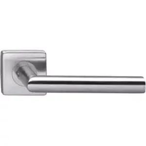 Korting Intersteel enkele deurklink rechte Jura op rozet vierkant rvs