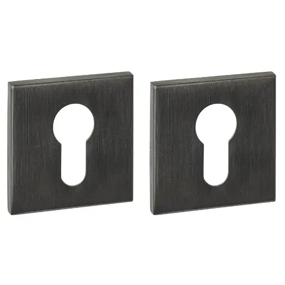 Intersteel cilinderrozetten verdekt 53x53x6mm PVD antraciet Nieuw