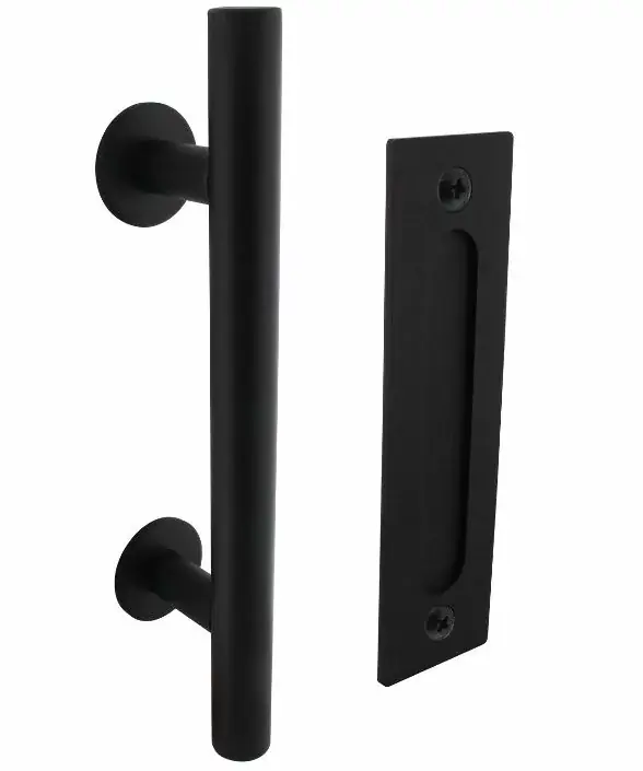 Intersteel deurgreep T-vorm ø25×305 mm met schuifdeurkom 220mm x 60mm zwart Lage Prijs