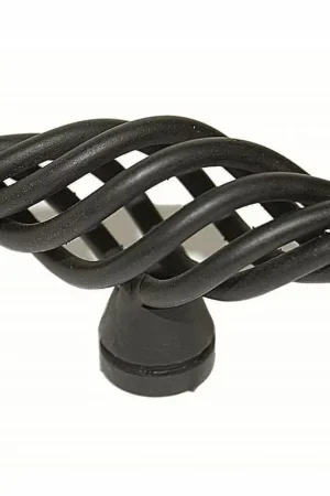 Knop Open mat zwart 74 mm Betrouwbaar