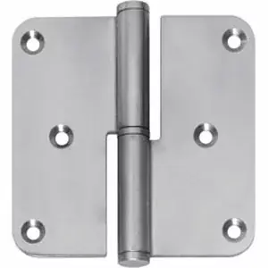 Intersteel Paumelles DIN links afgerond 3,5″x3,5″ rvs Finale Uitverkoop