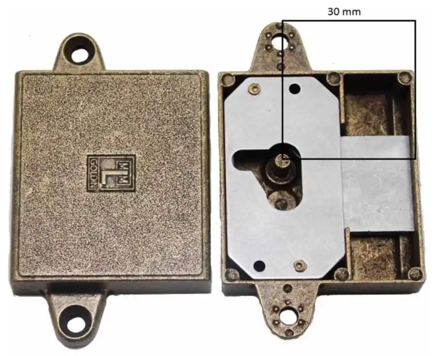 Meubelslot 30 mm links brons Lage Kosten