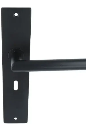 Deurklink Basis Rond zwart Op langschild SL56 Superprijs