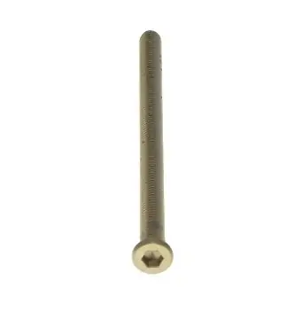 Finale Uitverkoop Intersteel bout 6-kant M6x100mm tbv SKG3 rozetten voor deurdikte 87-89mm PVD messingkleur