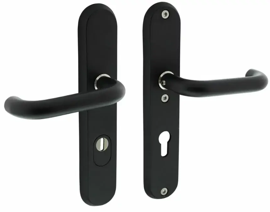 Meest Verkocht Intersteel SKG3 Veiligheidsbeslag PC55 deurklink Bern kruk/kruk zwart