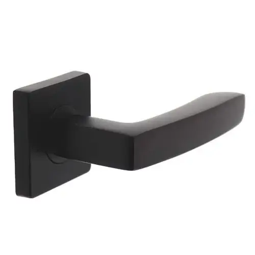 Intersteel enkele deurklink rechts Minos Op vierkant rozet mat zwart Speciale Aanbieding