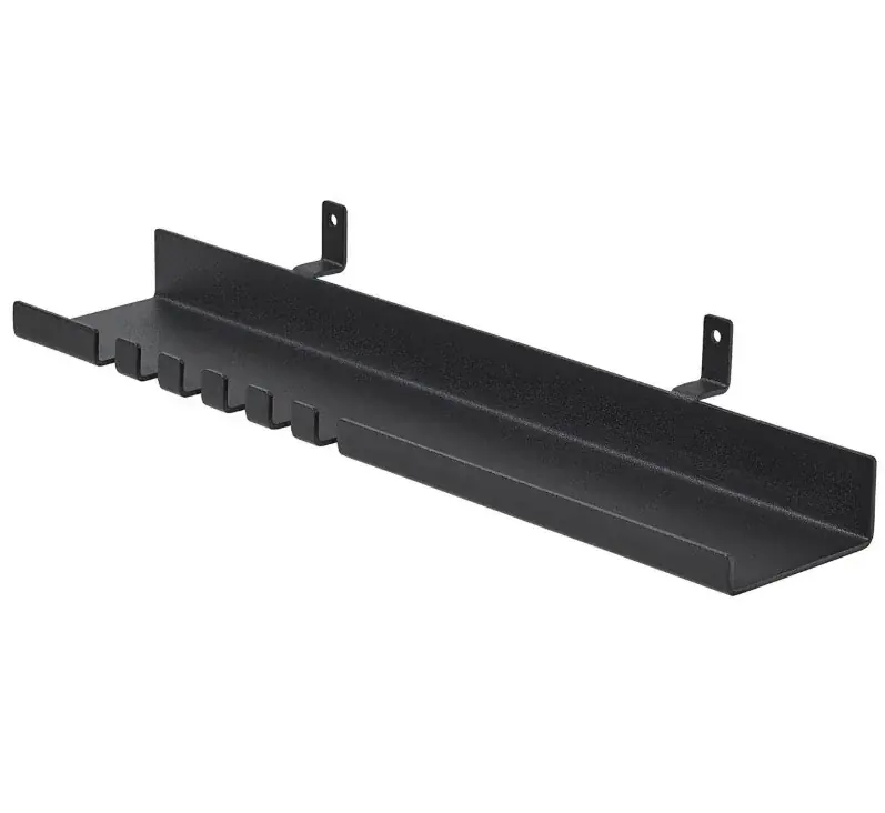 Bestel Nu Zwarte wandplank met haakjes voor akoestisch paneel