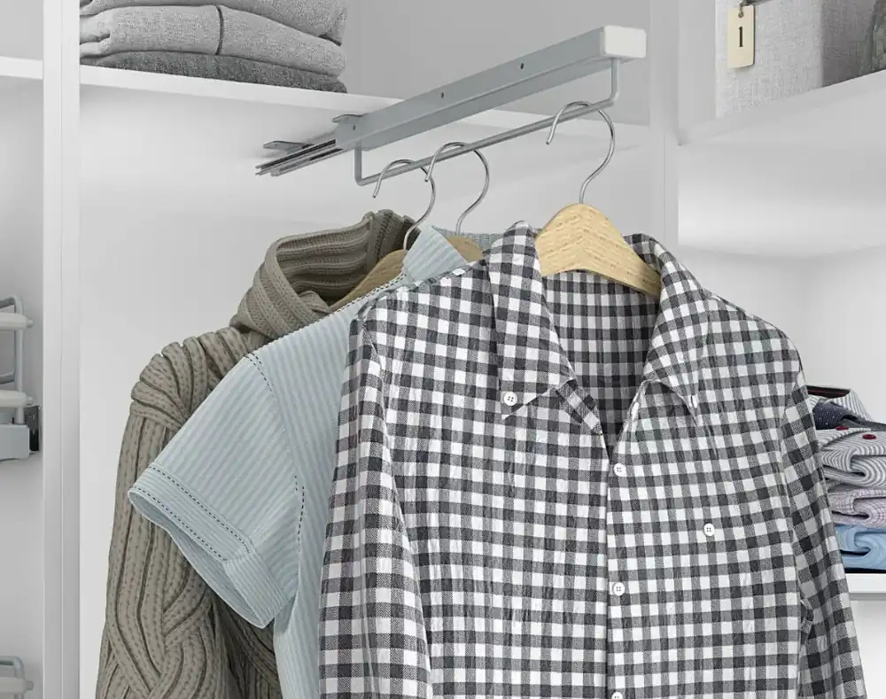 Dagaanbieding Kledinghanger op geleider zilvergrijs 240 mm