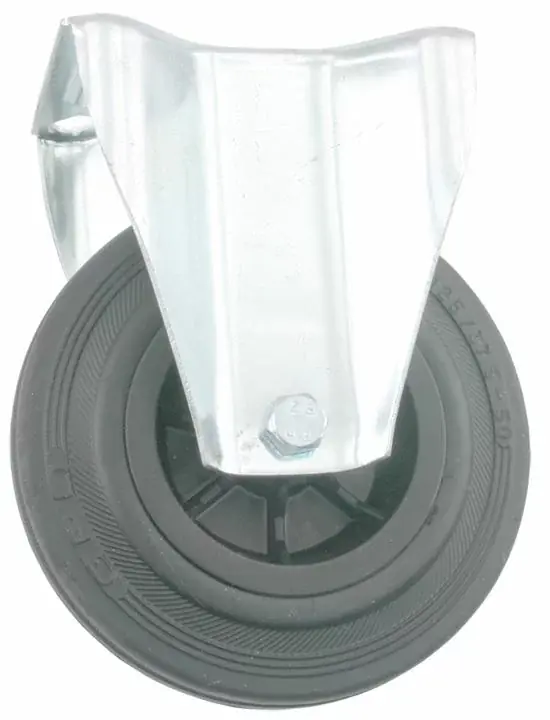 Transport Bokwiel met bevestigingsplaat 80 mm Direct Beschikbaar
