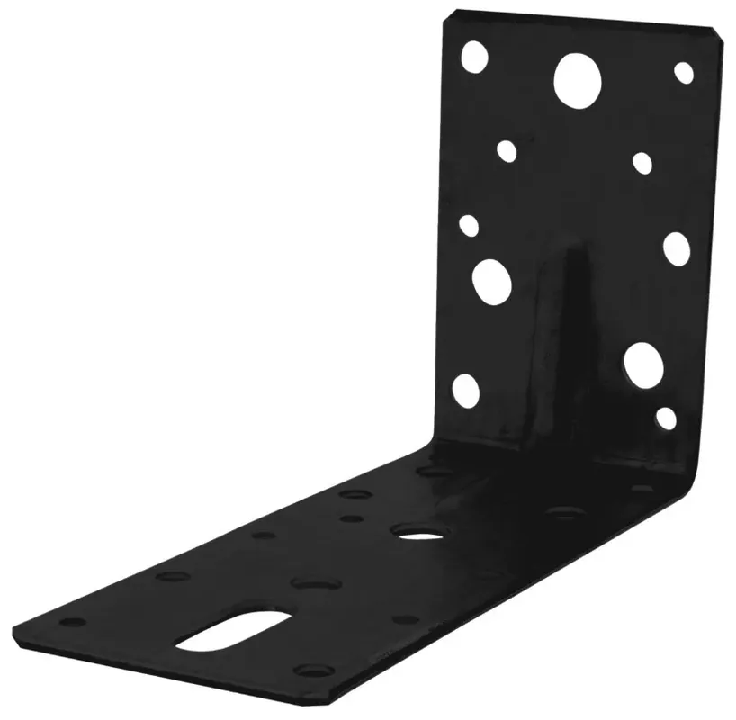 Populair Starx hoekanker met ril verzinkt 150x90x60x2.5 mm 1 stuk zwart