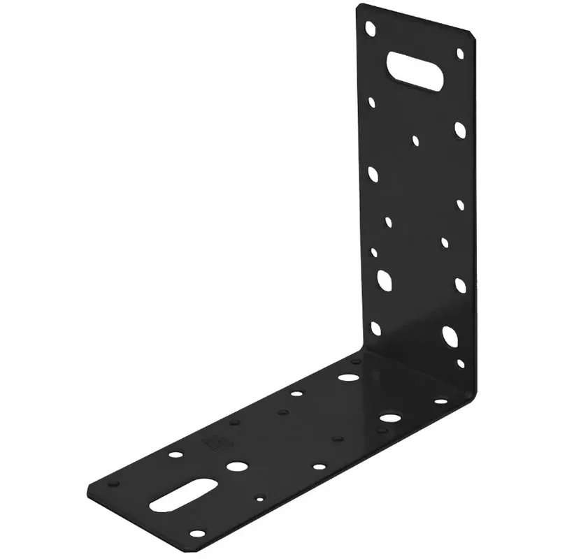 Flitsaanbieding Starx hoekanker vlak verzinkt 150x150x60x2.5 mm 1 stuk zwart