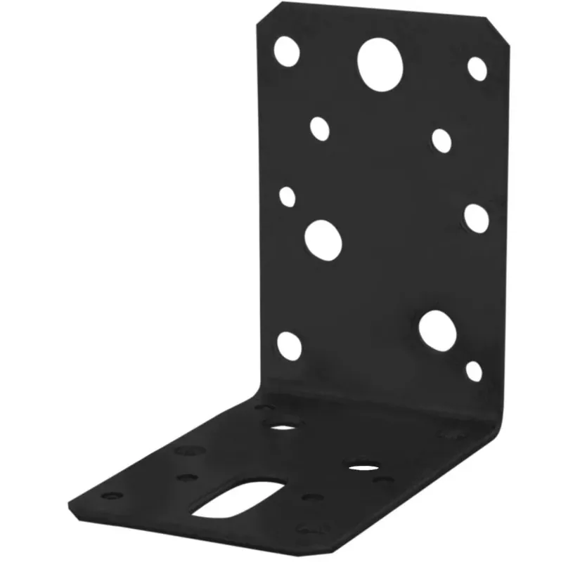 Snelle Levering Starx hoekanker vlak verzinkt 90x90x60x2.5 mm 1 stuk zwart
