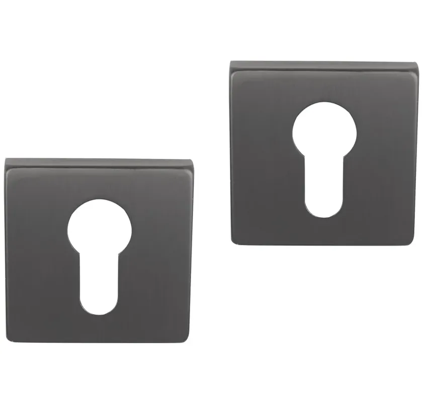 Differnz set van 2 cilinderplaatjes vierkant gunmetal Lage Prijs