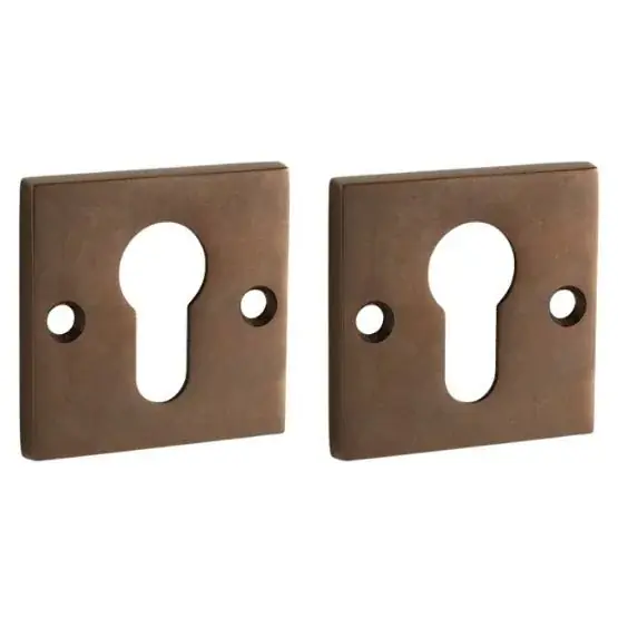 Set van twee PC-plaatjes Bauhaus messing antiek brons Meest Verkocht