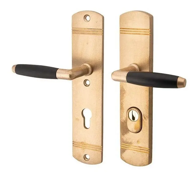 Hete Deal SKG3 PC92 kruk/kruk op schild Ton links + kerntrekbeveiliging messing antiek
