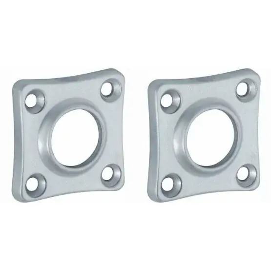 Set van twee krukrozetten geveerd vierkant 38mm mat chroom Populair