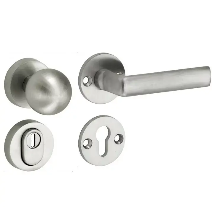 SKG3 knop/kruk op rozet Padania rechts + kerntrekbeveiliging mat nikkel/mat nikkel PVD Shop Nu