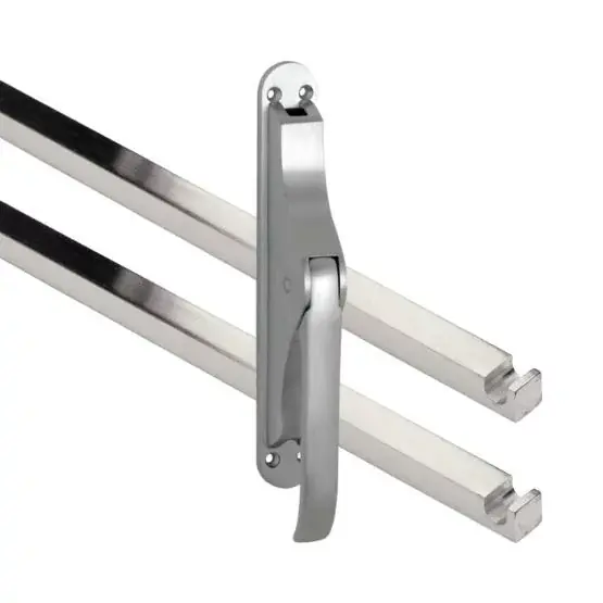 Pomp-espagnolet Elegant mat chroom inclusief 2 stangen Weekendaanbieding