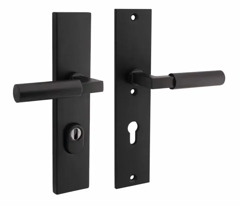 Direct Beschikbaar SKG3 PC72 kruk/kruk op schild Bauhaus rechts + kerntrekbeveiliging mat zwart