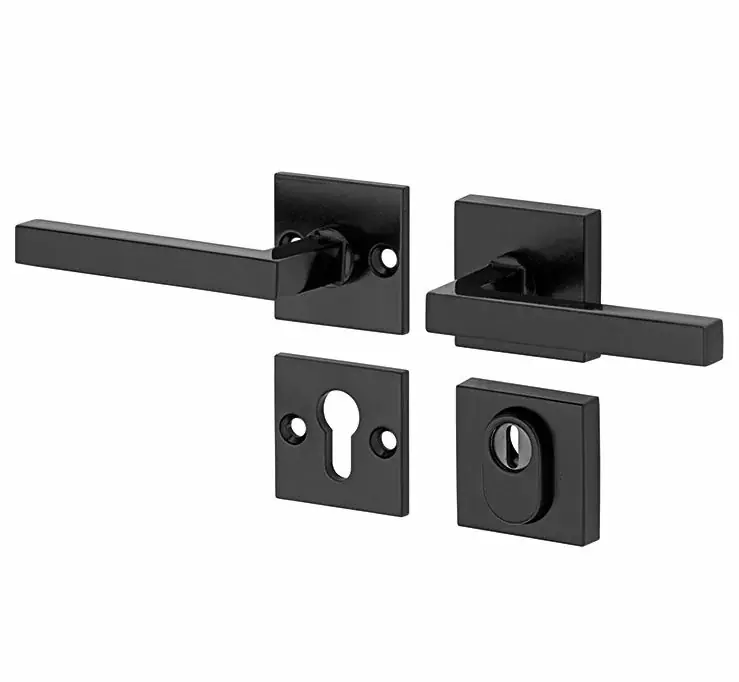 SKG3 kruk/kruk op rozet Kare links + kerntrekbeveiliging mat zwart Aanbieding