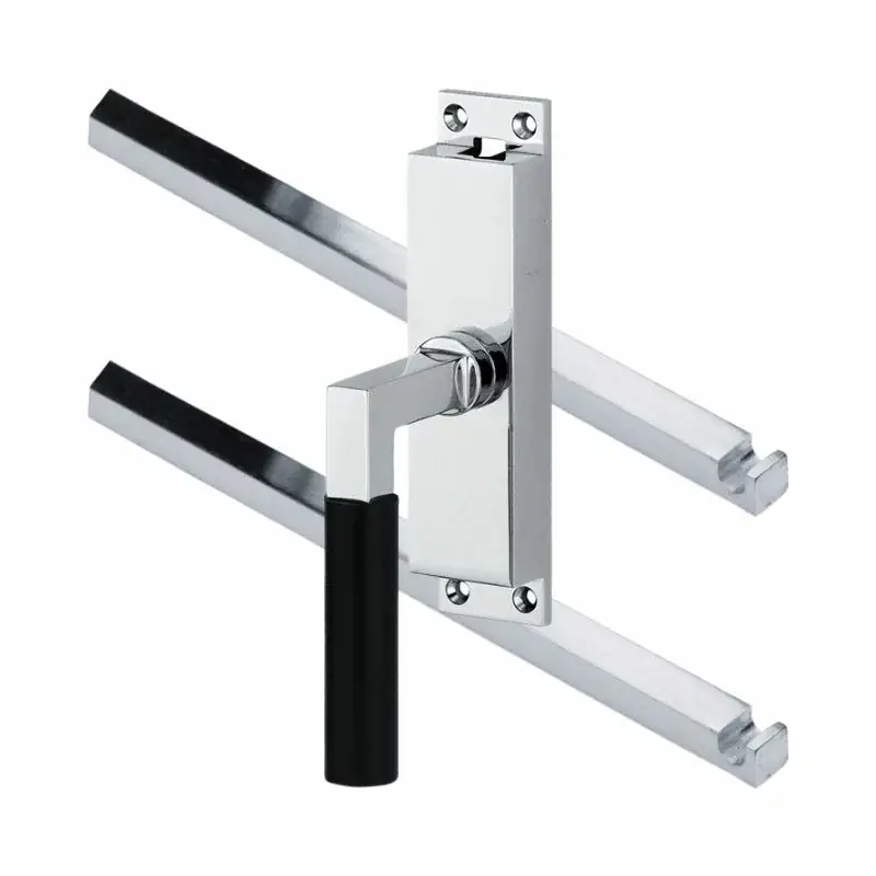 Kruk-espagnolet Bauhaus ebben links glans chroom inclusief 2 stangen Lage Prijs