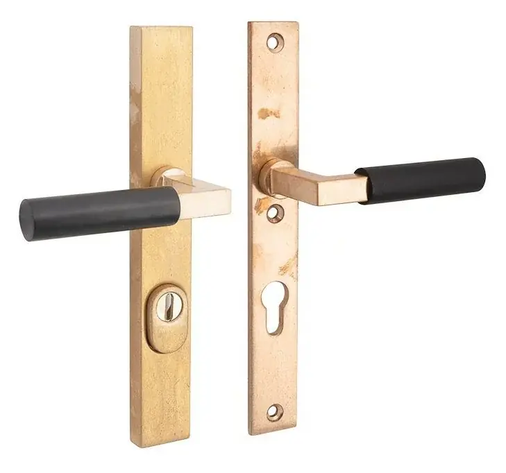 SKG3 PC55 kruk/kruk op smalschild Bauhaus ebben rechts + kerntrekbeveiliging messing antiek Actieprijs