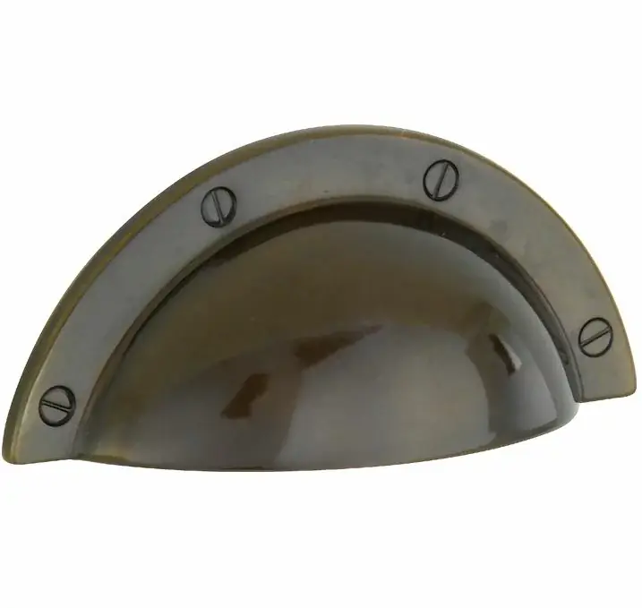 Schelpgreep Shell messing brons geschuurd Superprijs