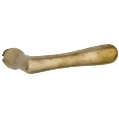 Bestseller Enkele deurklink Linea rechts messing antiek