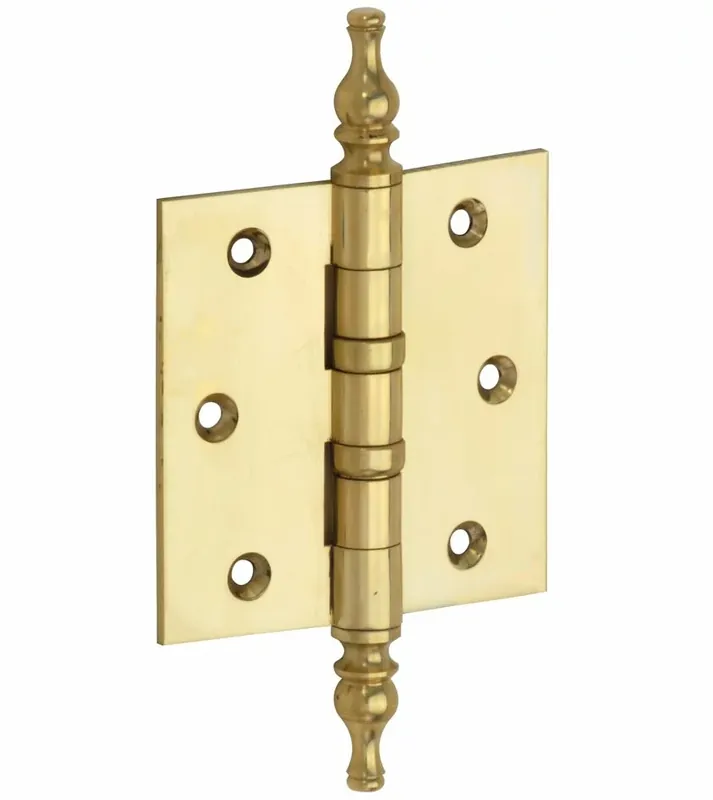 Dagaanbieding Kogellagerscharnier 76×76 rechte hoek vaas messing gelakt