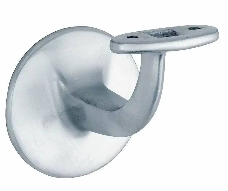 Leuninghouder Elegant vlak M8 mat chroom Nieuw