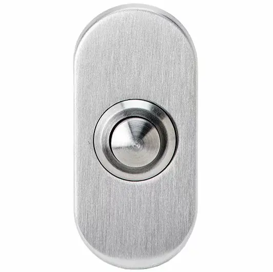 Beldrukker ovaal 68×30.5mm rvs mat Meest Verkocht