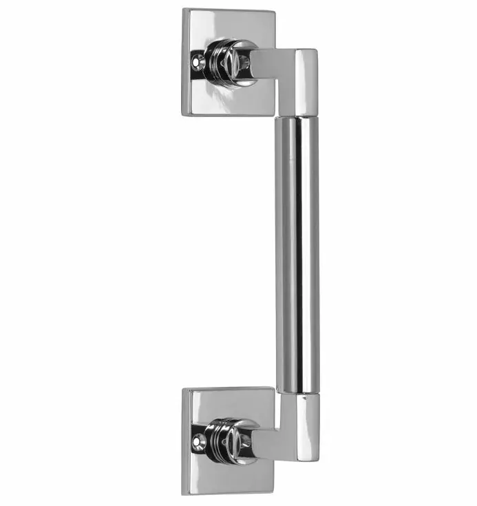 Deurgreep Bauhaus vierkant rozet 300 mm glans nikkel Veilige Betaling