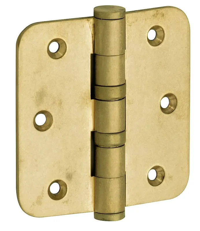 Bestel Nu Kogellagerscharnier 76×76 ronde hoek vlak messing antiek