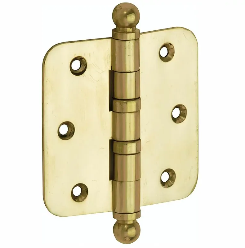 Must-Have Kogellagerscharnier 89×89 ronde hoek bol messing gelakt