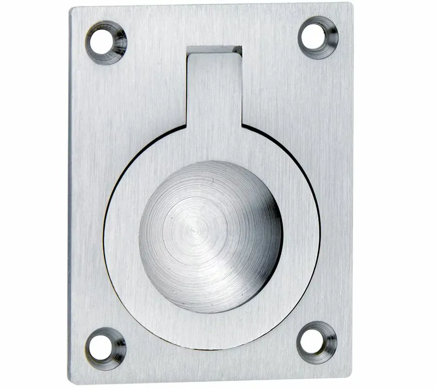 Beperkte Voorraad Luikring rechthoekig 60×47 mm mat chroom