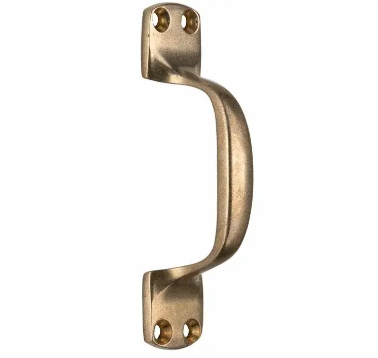 Gecertificeerd Deurgreep Elegant 180mm messing getrommeld ongelakt