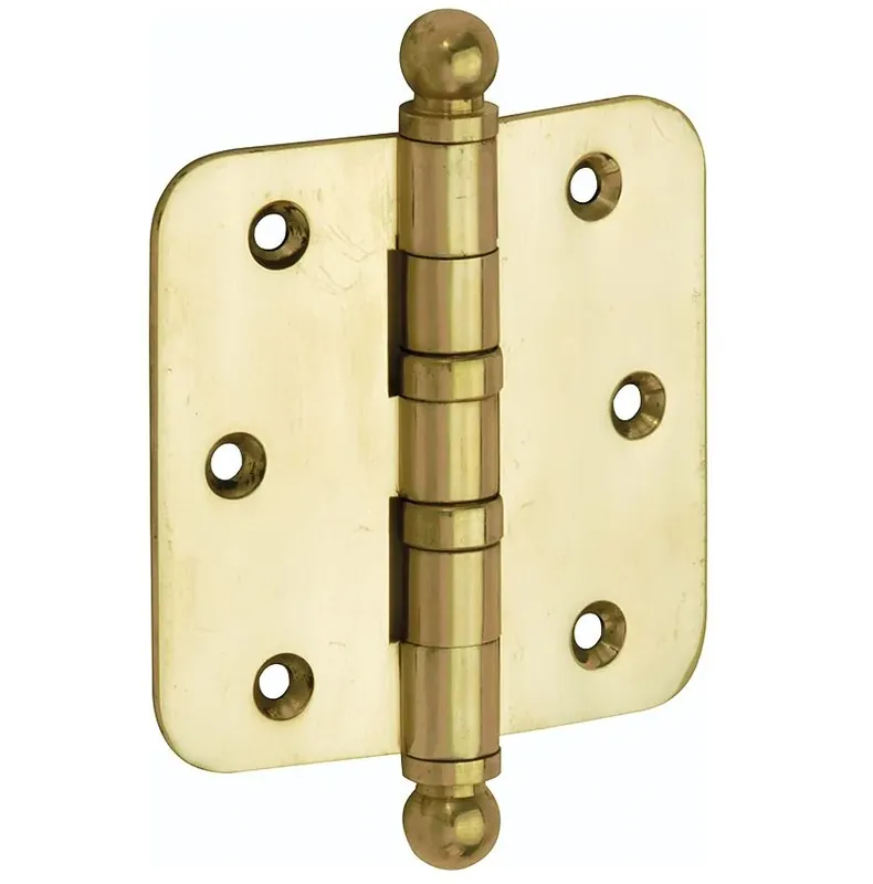 Kogellagerscharnier 89×89 ronde hoek bol messing ongelakt Hete Deal