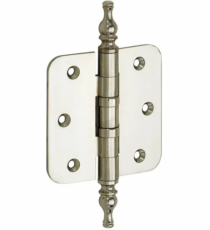 Kogellagerscharnier 76×76 ronde hoek vaas glans nikkel Weekendaanbieding