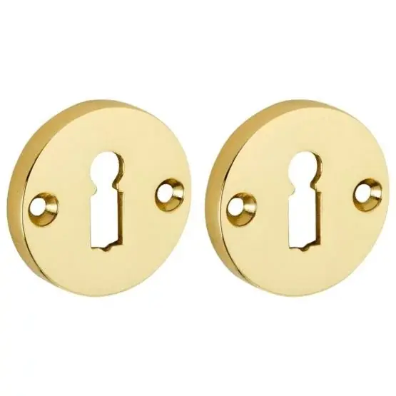 Set van twee sleutelplaatjes Elegant BB messing ongelakt Rechtstreeks Van De Fabrikant
