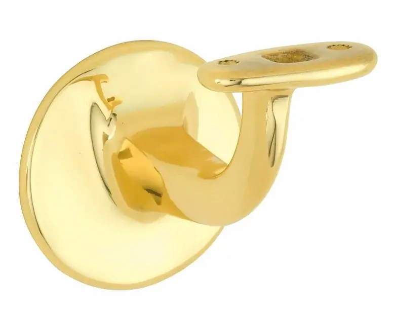 Leuninghouder Elegant vlak M8 messing gelakt Superprijs