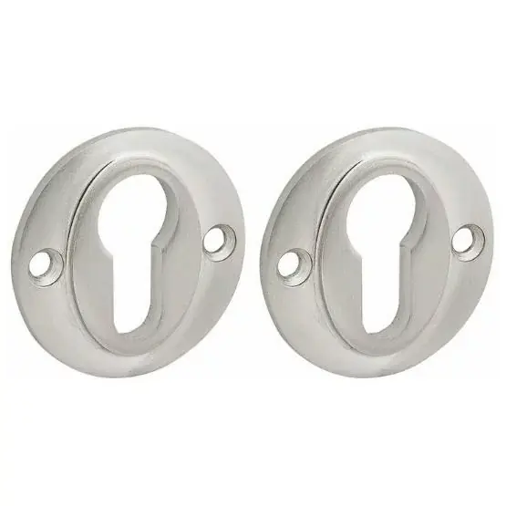 Lage Kosten Set van twee PC-plaatjes Chemin de Fer 50mm BB mat nikkel ongelakt