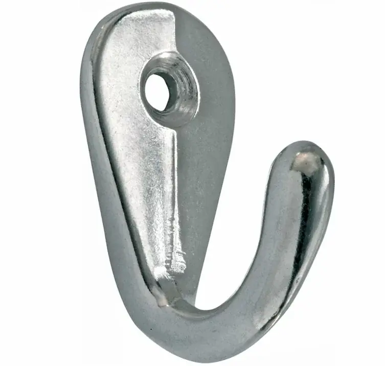 Kanhaak enkel 38mm aluminium glans nikkel Veilige Betaling